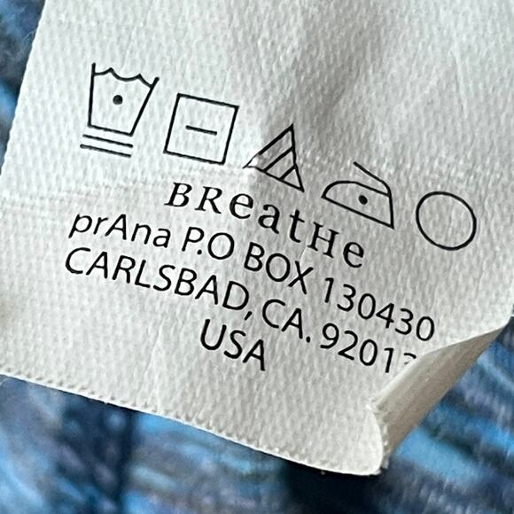 Prana Blue Heather Knit Athleisure Skirt Performance Wear Foldover Waist S Women - Picture 9 of 9